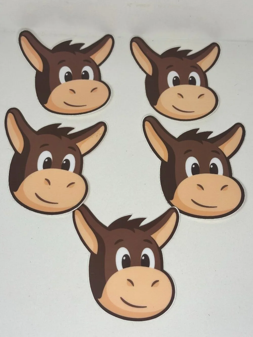 Cute Donkey Stickers – Set of 5
